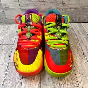 Puma Melo Vibrant Red and Green Kids Sneakers